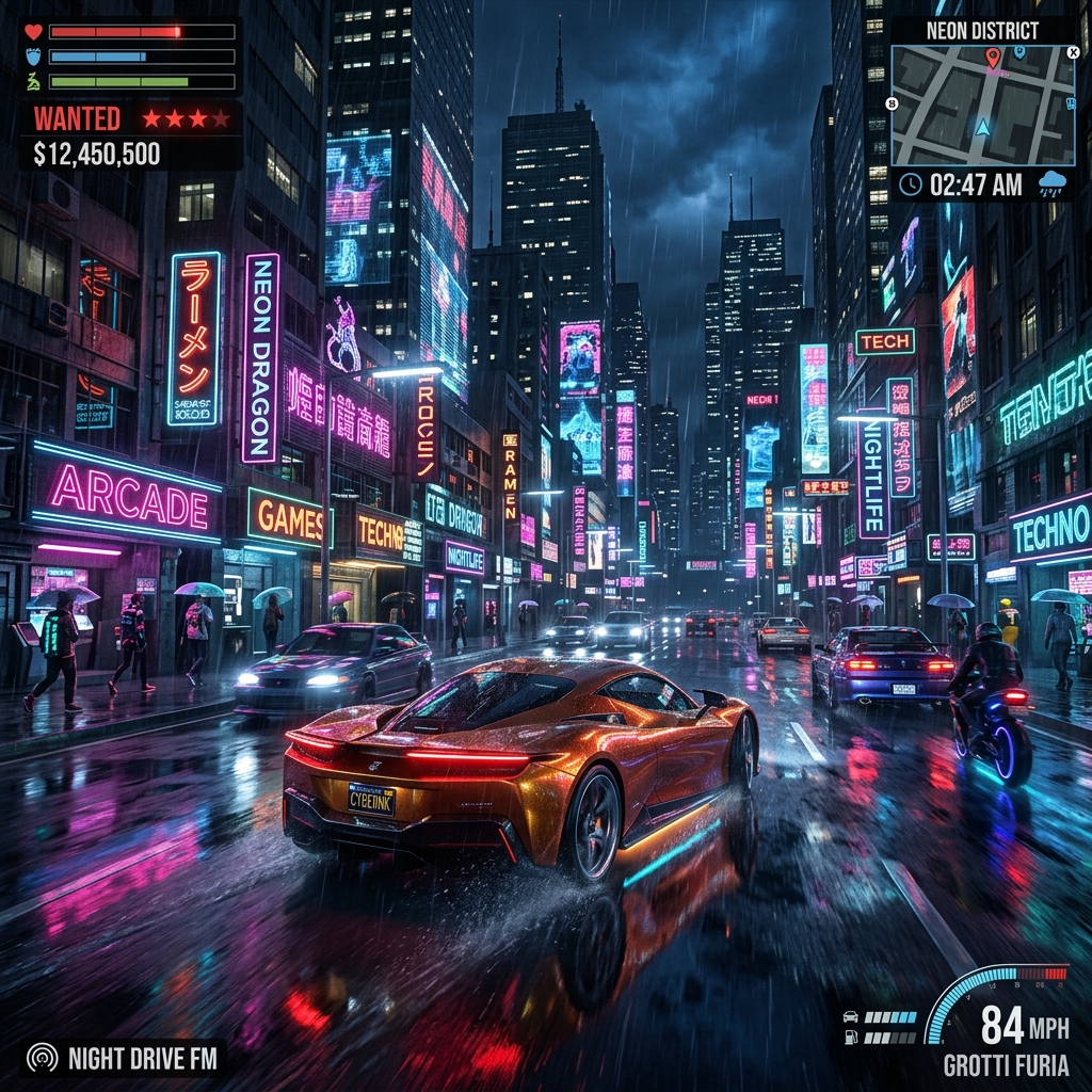 GTA-style Open World Racing